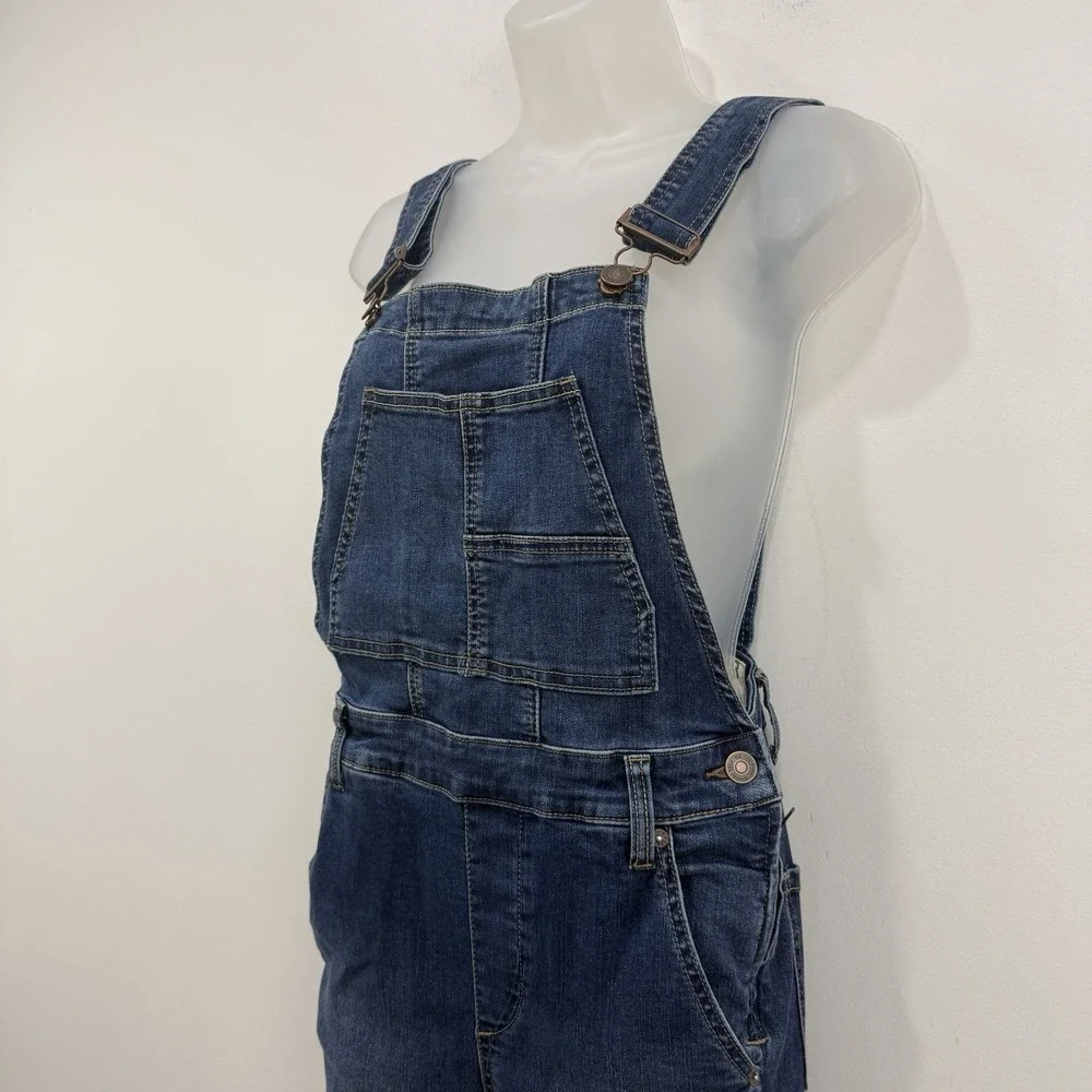 Free People We The Free Carly Flare Denim Overalls 28 Boho Hippie Festival